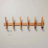 Wood & Brass Hook Rail