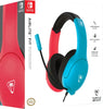 Airlite Fit Wired Gaming Headset for Nintendo Switch & Switch Lite - Neon Blue & Red