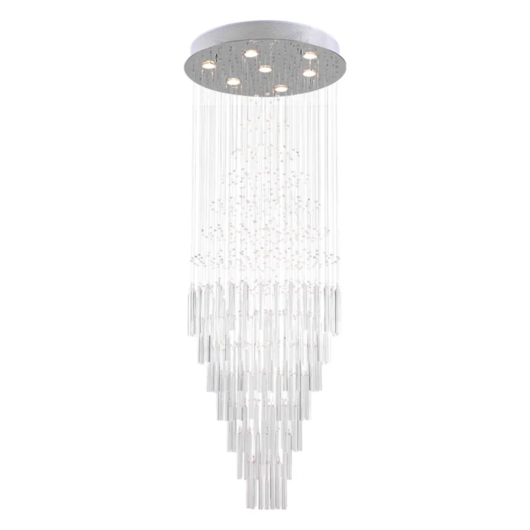 Maxax Luxury Modern Prizm Raindrop Crystal Chandelier