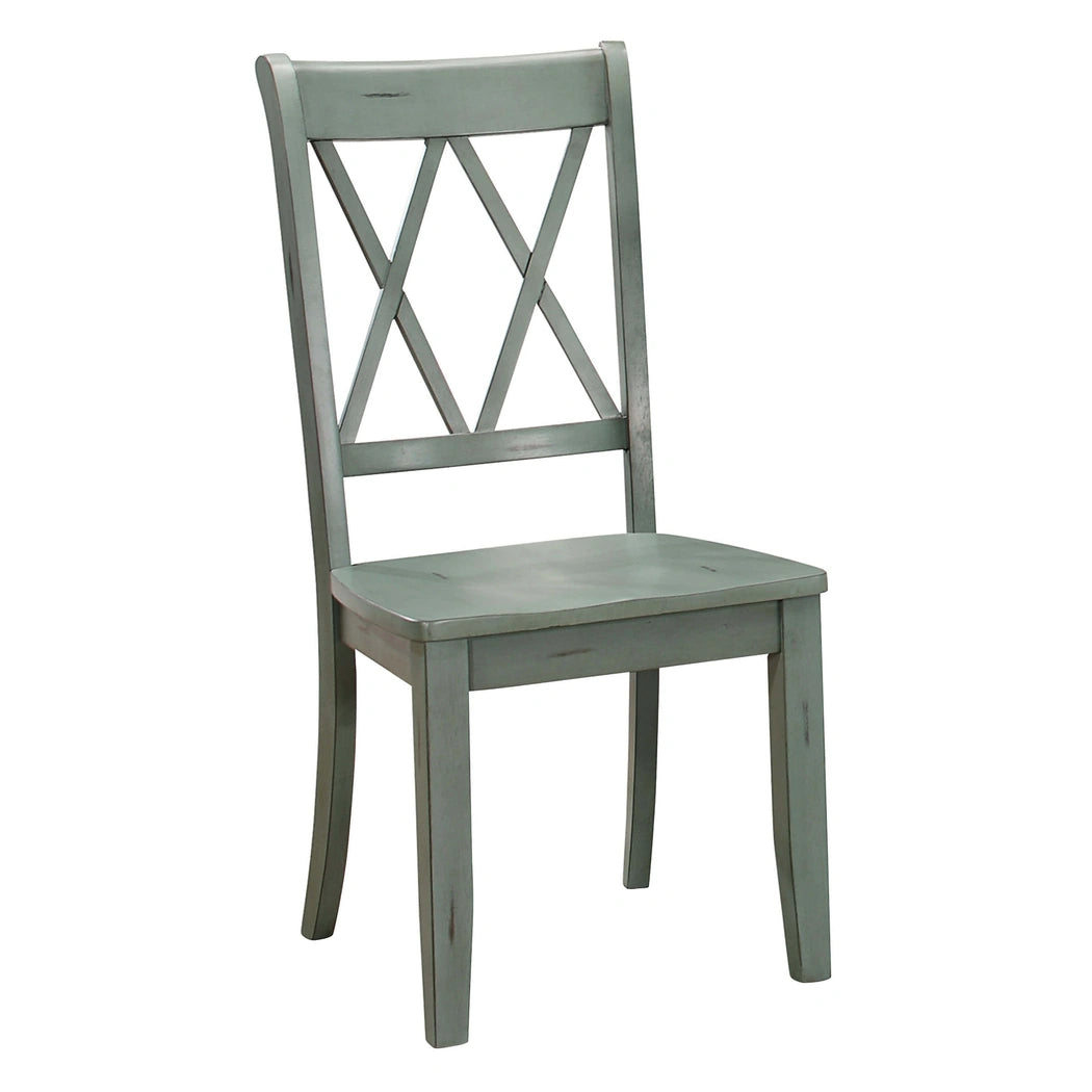 Wood Dining Chair, Teal (Set of 3)