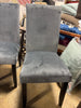 (SET OF 2) Napoli Velvet Side Chairs - Gray SHOWROOM ITEM