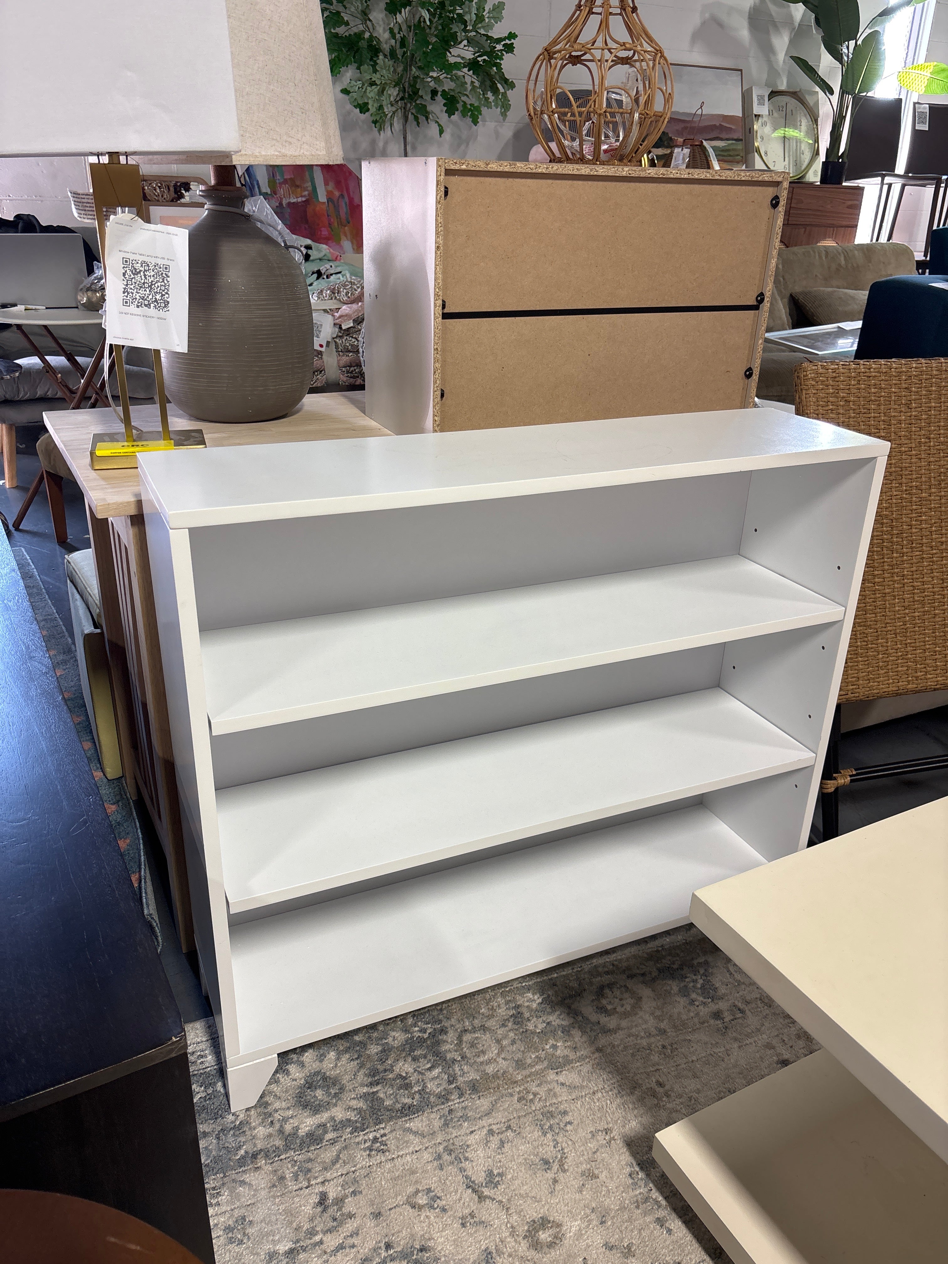 Max & Lily Classic 3-Shelf Bookcase - White SHOWROOM ITEM
