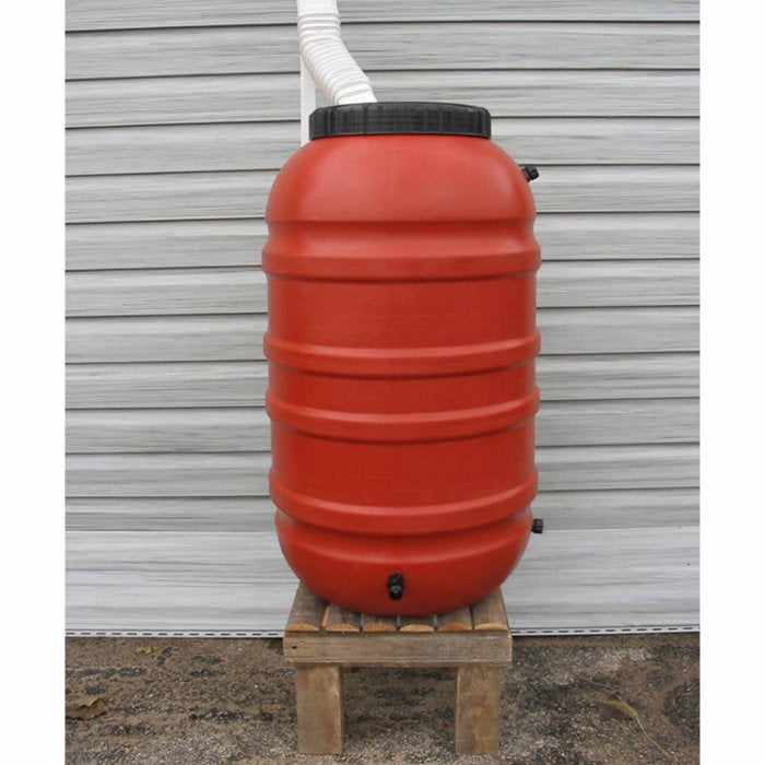 55 Gallons Gal. Weather Resistant Plastic Rain Barrel