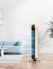 120°Oscillating Bladeless Fan for Bedroom, 25dB Quiet DC Motor, Standing Fan with Remote, 12 Hyper Wind Speeds - Gold