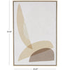 Brown Wooden Overlapping Shapes Abstract Wall Decor with White Fabric Detailing