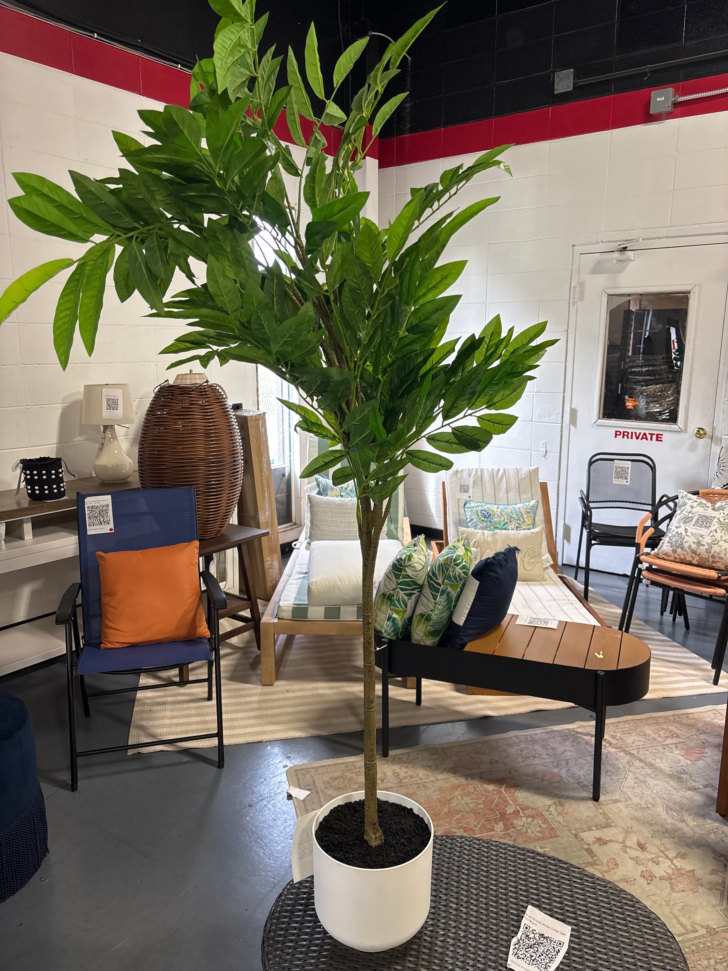 11.4" Faux Magnolia Artificial Tree - Green SHOWROOM ITEM