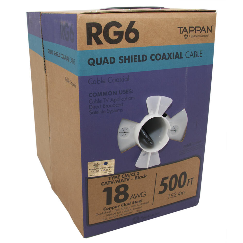 Quad Shield Black Cable