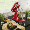 Deluxe 4.5 Stand Mixer, Empire Red with Flat Beater, Dough Hook, Whip