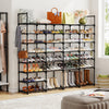 Black 58 Pairs Large Shoe Rack Shoe Shelf Boots Shoe Organizer