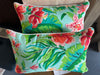 (SET OF 2) Tropical Paradise Rectangular Throw Pillows SHOWROOM ITEM