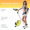 Foldable Upright Training Exercise Bike Indoor Stationary X Bike with 8 Levels of Magnetic Resistance for Aerobic Exercise, Yellow