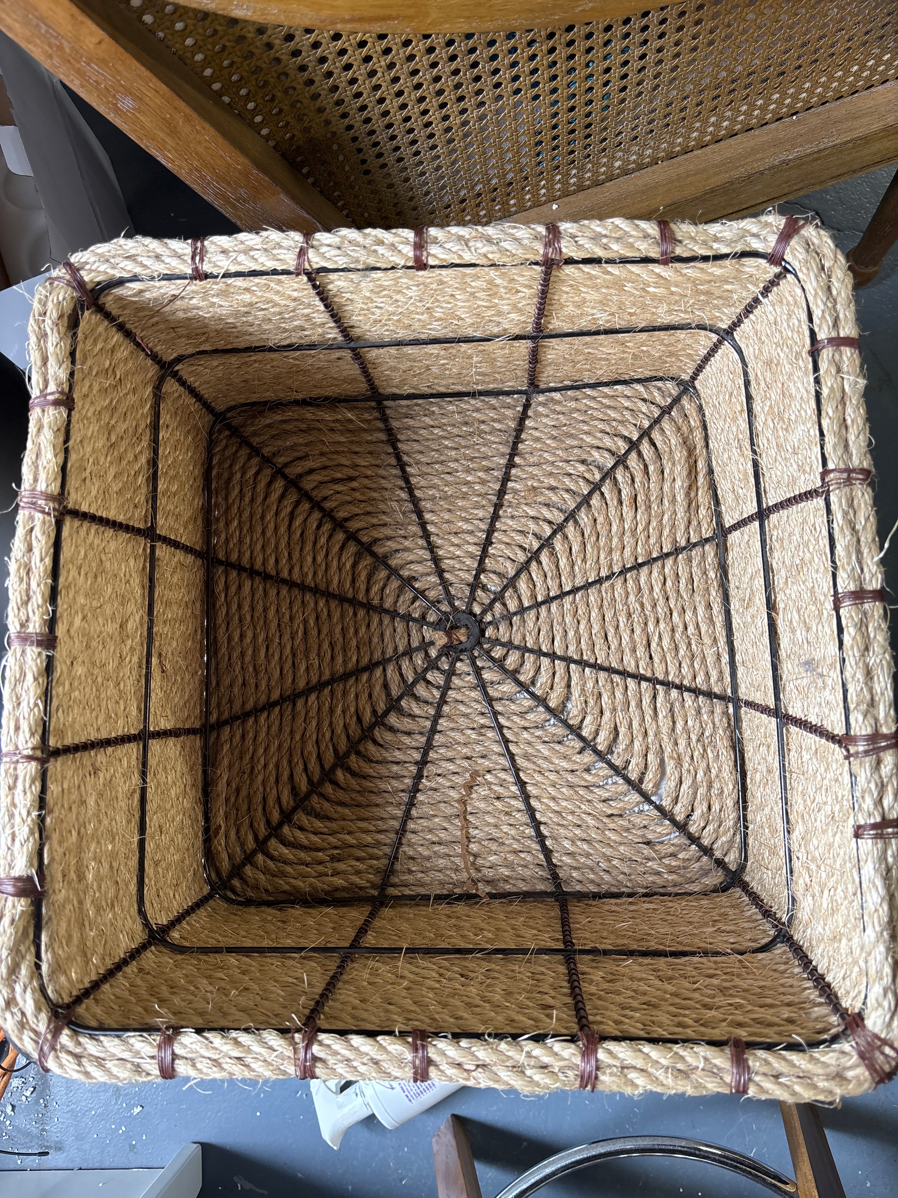 16"x16" Square Woven Basket SHOWROOM ITEM