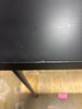 Metal and Rush Weave Top Console Table - Black SHOWROOM ITEM