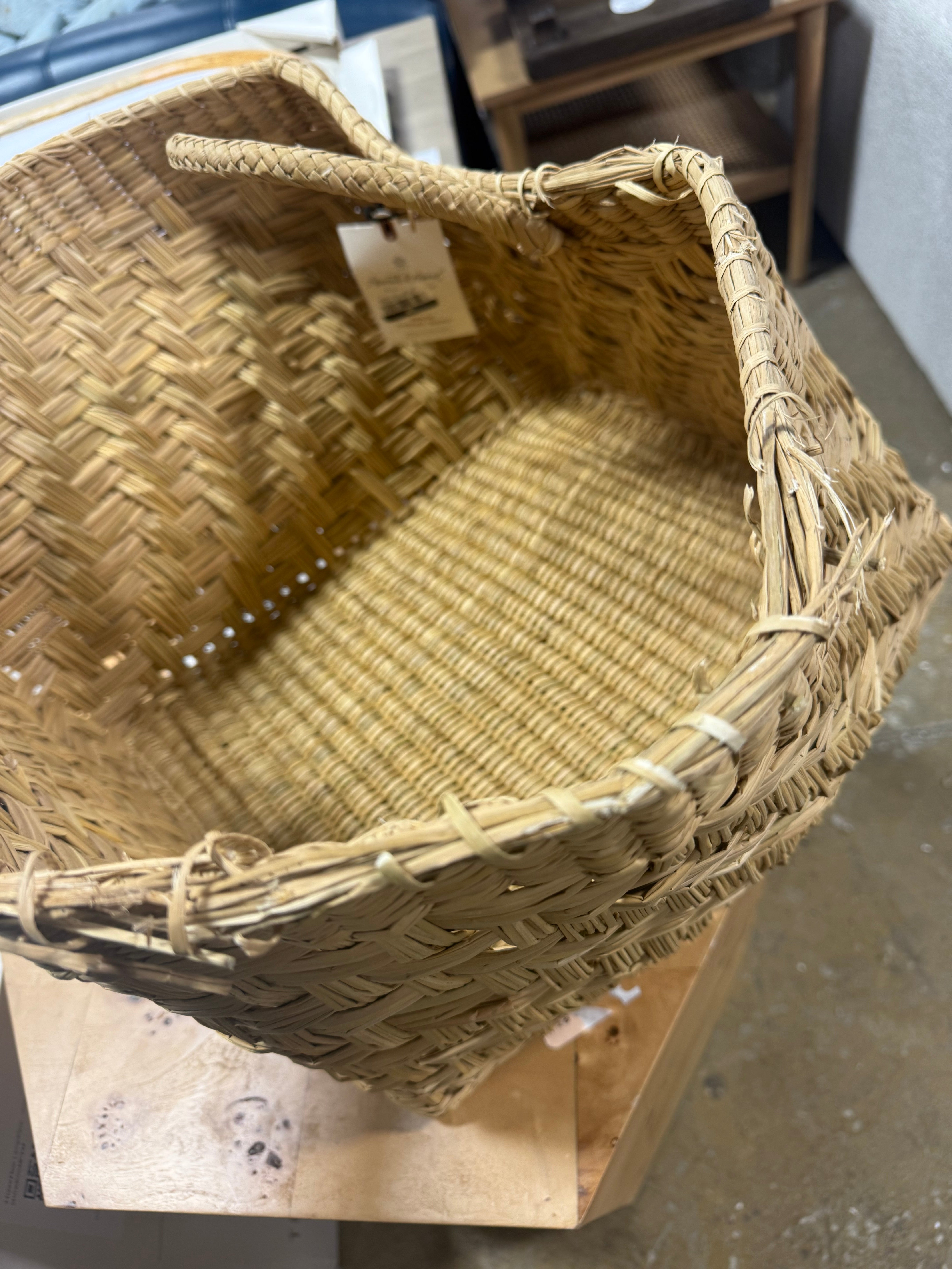 Rectangular Woven Storage Basket SHOWROOM ITEM