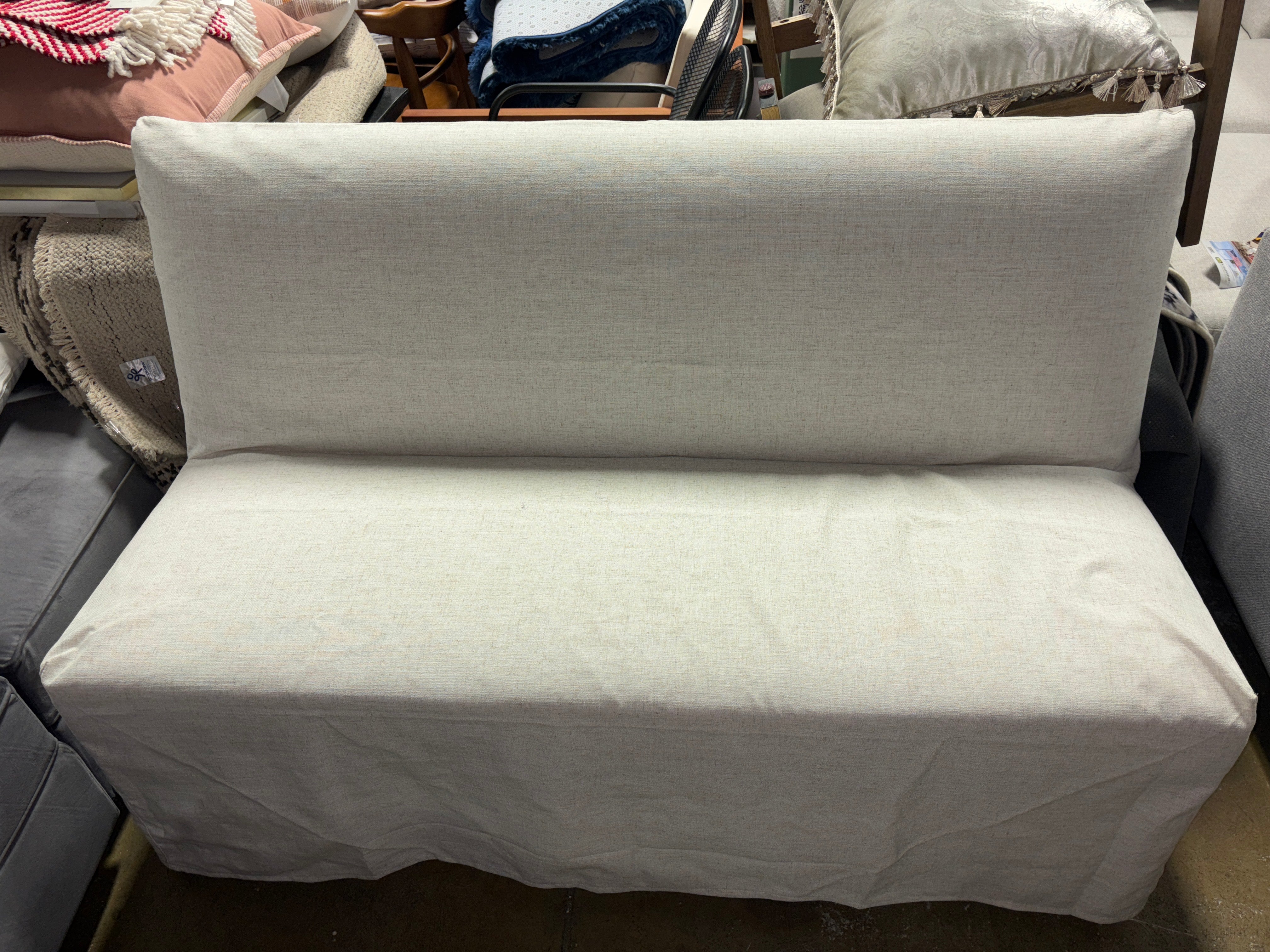 Jean Slipcover Dining Banquette SHOWROOM ITEM