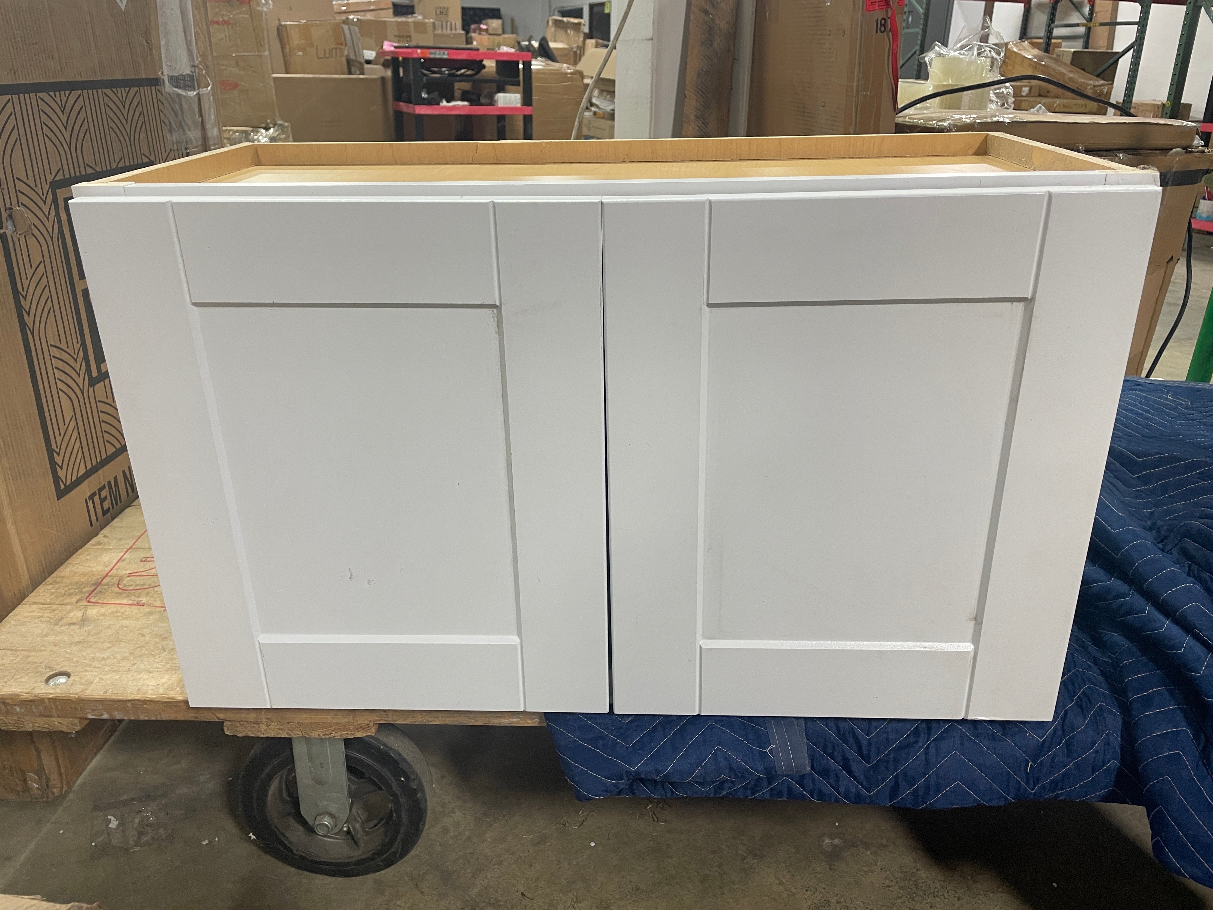 Designer Series Melvern Assembled Wall Bridge Kitchen Cabinet in White