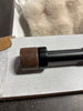 Walnut Wood Cap Curtain Rod -  Black SHOWROOM ITEM