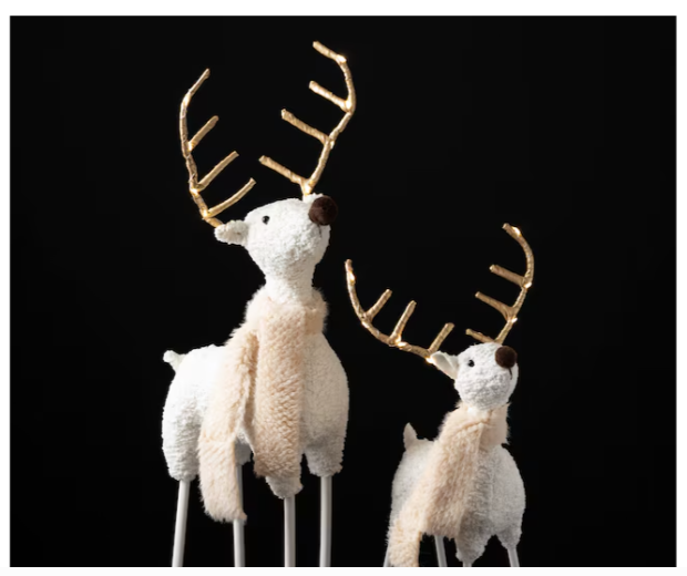Comfy Christmas 2-Pack Deer Lighted Figurine, final cut