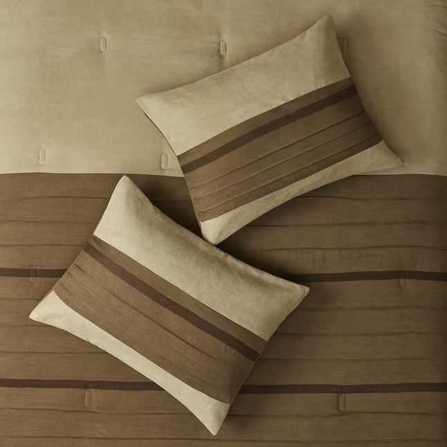 7-Piece Natural Queen Comforter Set - Queen