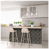 Black and GrayVinyl Peel and Stick Tile 24-Pieces