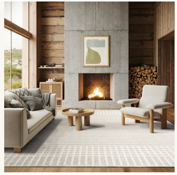 Fredrika Geometric Washable Rug 4'x6'