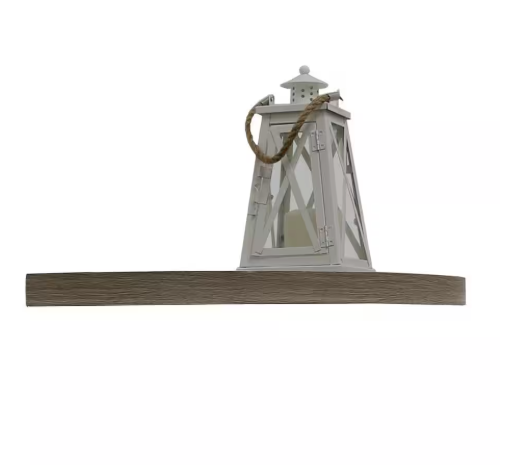 Light Gray Driftwood Floating Corner Shelf