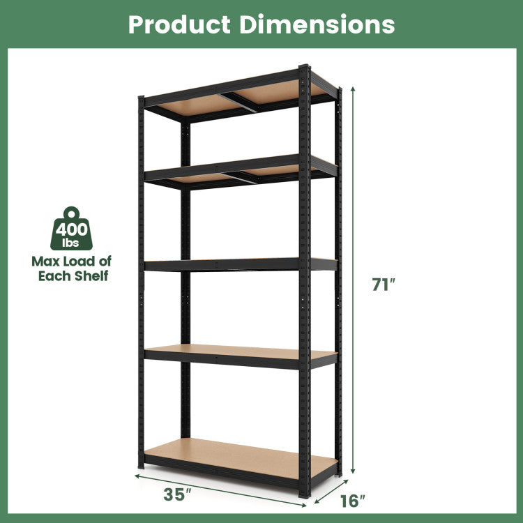 5-Tier Heavy Duty Metal Shelving Unit