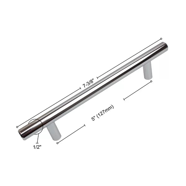 Polished Chrome 5" Center to Center Bar Pull (SET OF 3)