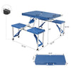 Winado HDPE Portable Folding Picnic Table and 4 Chairs Set