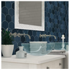 Fish Scales Green Peel and Stick Backsplash Stone Composite Tile