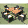 7 Piece Outdoor Wicker Sectional Dining Set
