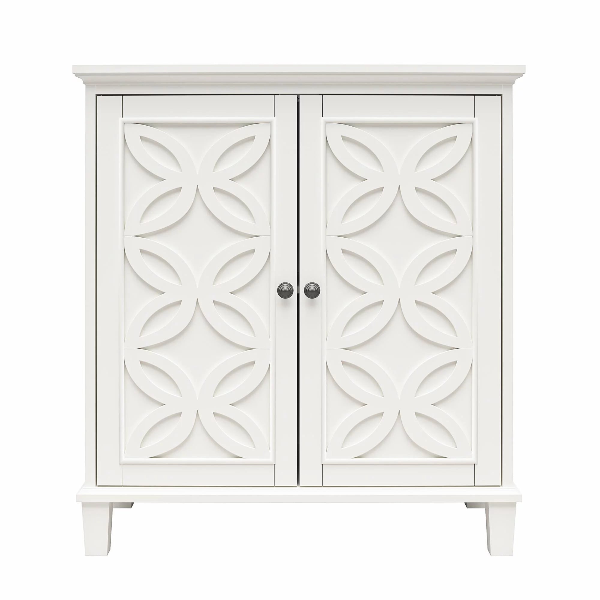 Branwen Double Door Accent Cabinet, White
