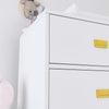 6-Drawer Dresser Change Table With Large Storage Space Chest Cabinet - White