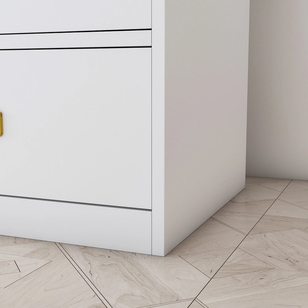 6-Drawer Dresser Change Table With Large Storage Space Chest Cabinet - White