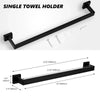 6-Piece Bathroom Hardware Set Towel Bar Set - Silver