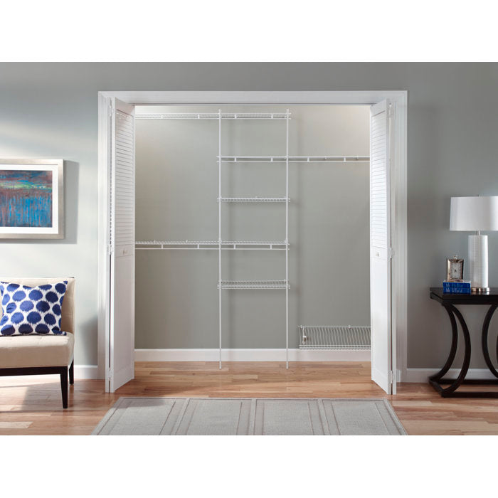 Wire Closet Organizer Kit with Shoe Shelf