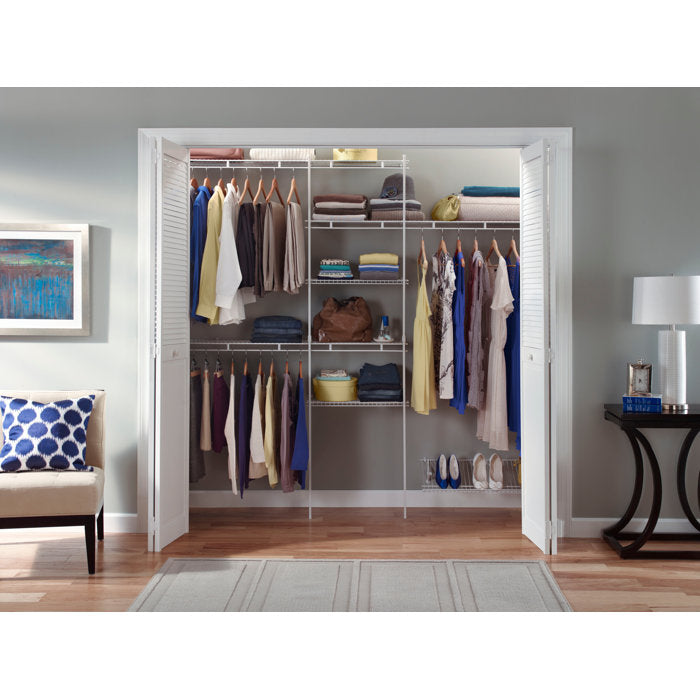 Wire Closet Organizer Kit with Shoe Shelf