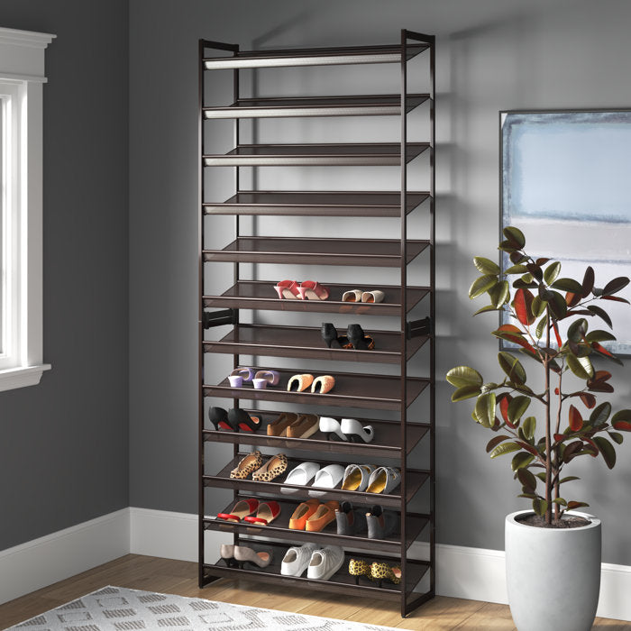 60 Pair Stackable Shoe Rack,