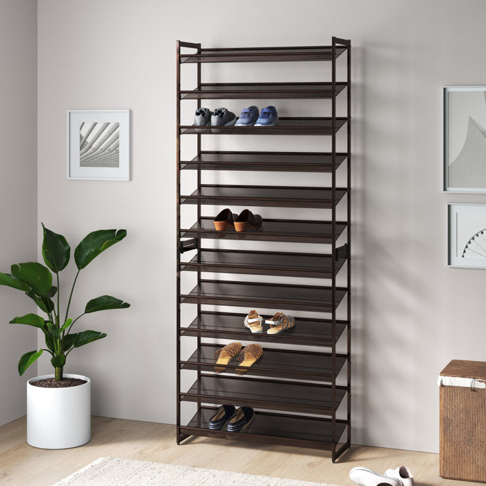 60 Pair Stackable Shoe Rack,