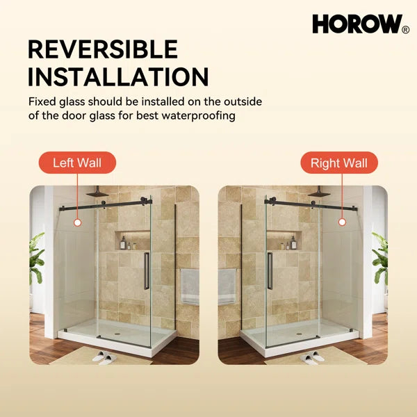 Walk In Frameless Rectangle Shower Enclosure