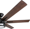 Fans Kaliza, Indoor Modern LED Ceiling Fan with Light and Remote Control, Dual Mounting Options, 6 Blades with Dual Finish, Reversible Motor - (Bronze)