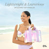 Soap Bubble Small Beach Tote - Iridescent with Crossbody Strap - Waterproof, Tip-Proof, Foldable & Washable