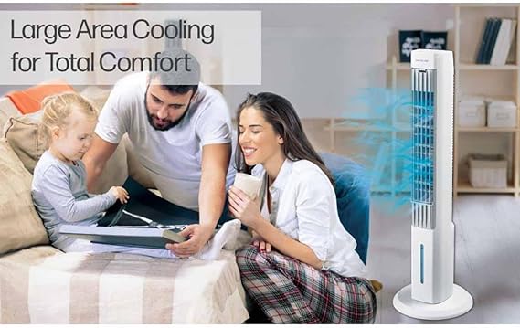 Tower + Indoor Evaporative Cooler with Oscillating and Quiet Fan Function