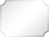 Frameless Rectangle Scalloped Beveled Wall Mirror