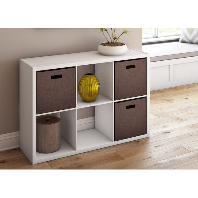 White Wood laminate 6 Cube organizer