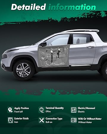 Front Left Power Window Regulator Without Motor