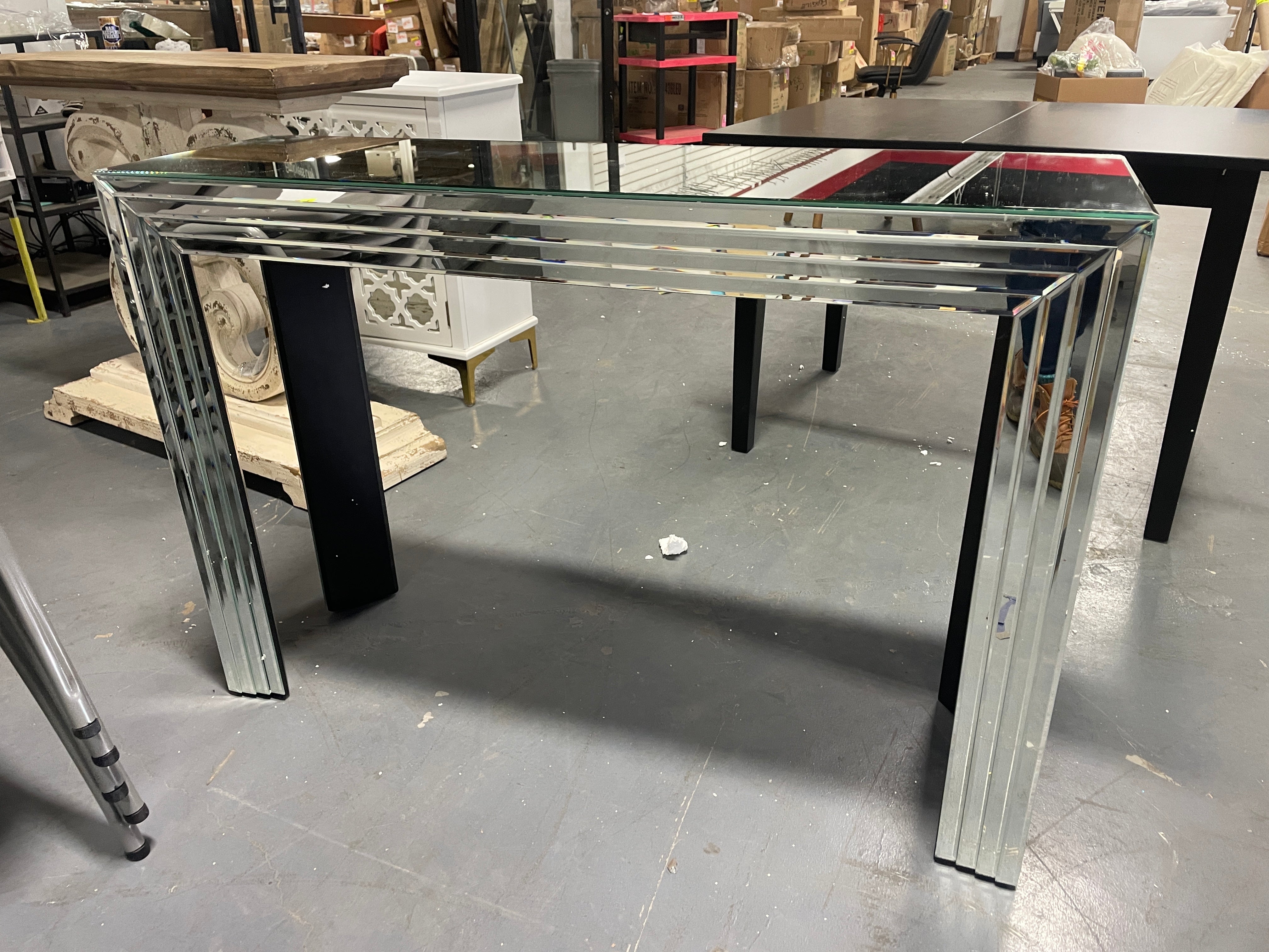 Silver Console Table Entryway Table