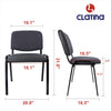 Waiting Room Stacking Chairs with Upholstered Fabric Seat and Back Support Stackable Guest Chairs Grey