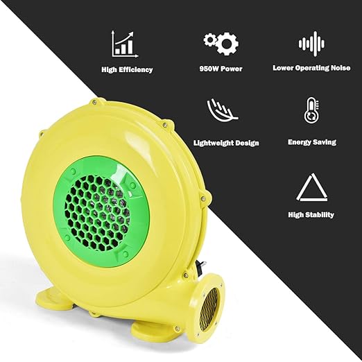 Bounce House Blower Watt  for Inflatable Bounce House Bouncy Castle,Yellow/green
