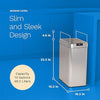 Automatic Trash Can for Kitchen - Stainless Steel Garbage Can with No Touch Motion Sensor Butterfly Lid and Infrared Technology with AC Power Adapter